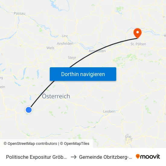 Politische Expositur Gröbming to Gemeinde Obritzberg-Rust map