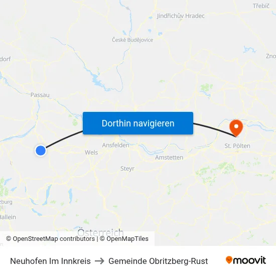 Neuhofen Im Innkreis to Gemeinde Obritzberg-Rust map