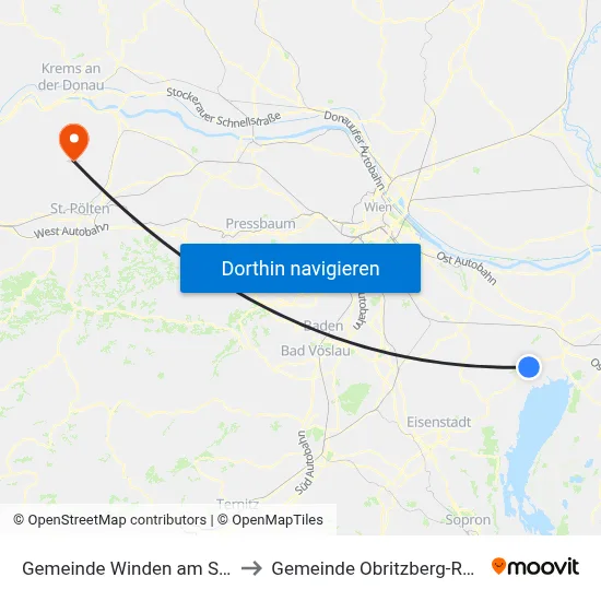 Gemeinde Winden am See to Gemeinde Obritzberg-Rust map