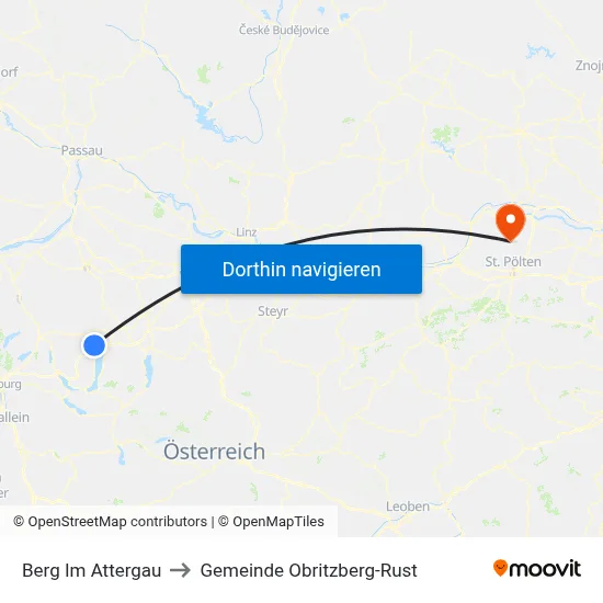 Berg Im Attergau to Gemeinde Obritzberg-Rust map