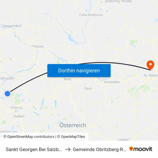Sankt Georgen Bei Salzburg to Gemeinde Obritzberg-Rust map