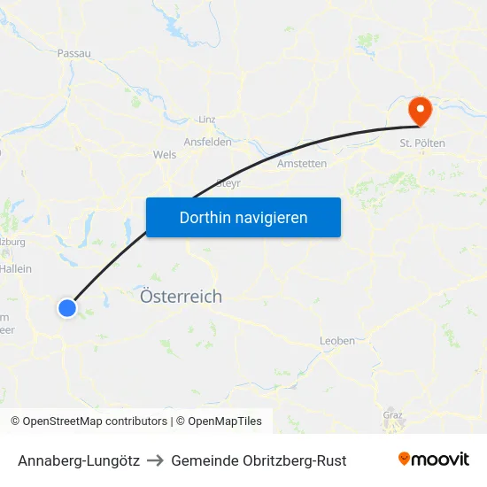 Annaberg-Lungötz to Gemeinde Obritzberg-Rust map