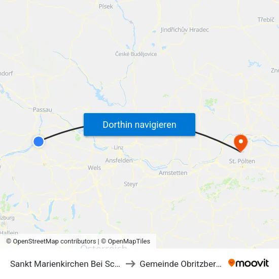 Sankt Marienkirchen Bei Schärding to Gemeinde Obritzberg-Rust map