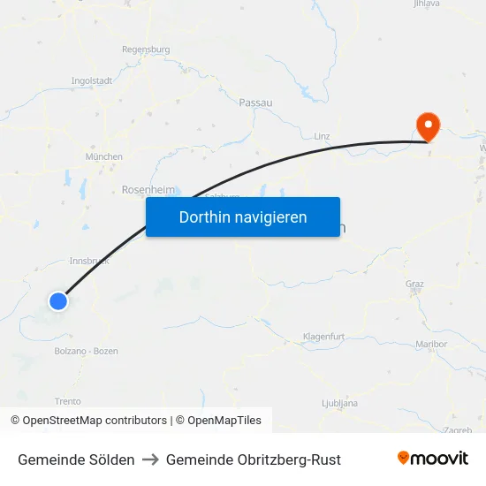 Gemeinde Sölden to Gemeinde Obritzberg-Rust map