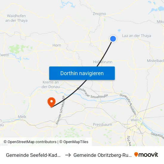 Gemeinde Seefeld-Kadolz to Gemeinde Obritzberg-Rust map