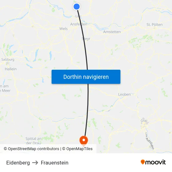 Eidenberg to Frauenstein map