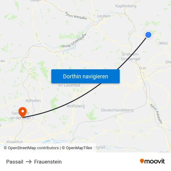 Passail to Frauenstein map