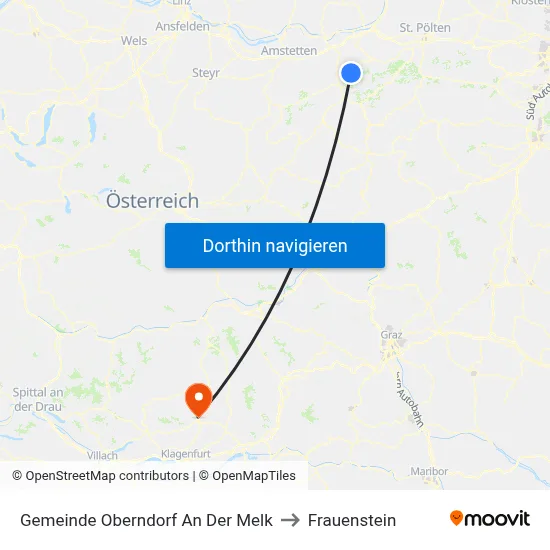 Gemeinde Oberndorf An Der Melk to Frauenstein map