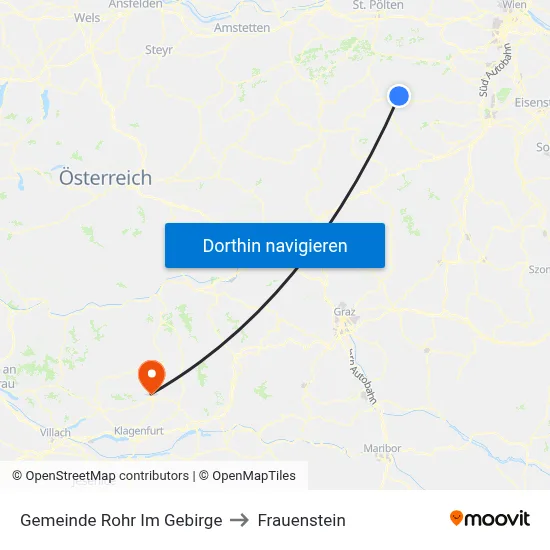 Gemeinde Rohr Im Gebirge to Frauenstein map