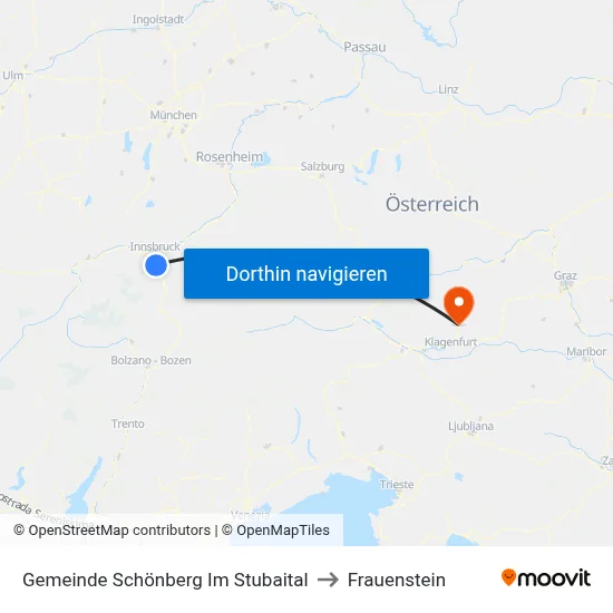 Gemeinde Schönberg Im Stubaital to Frauenstein map
