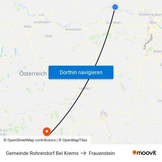 Gemeinde Rohrendorf Bei Krems to Frauenstein map