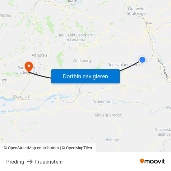 Preding to Frauenstein map