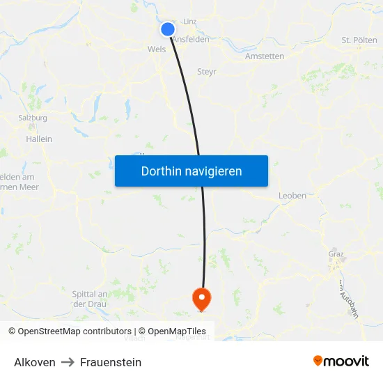 Alkoven to Frauenstein map