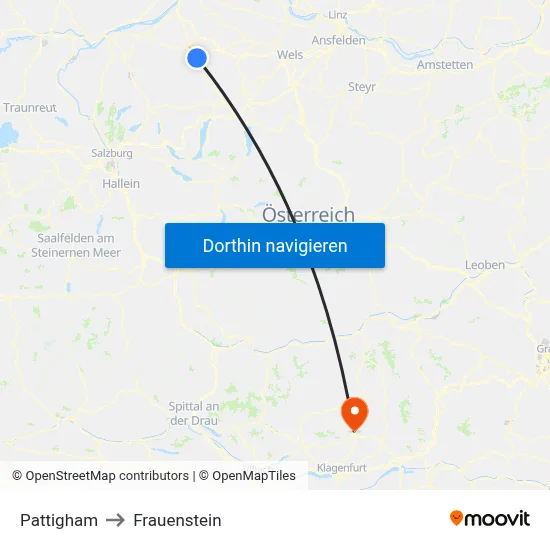 Pattigham to Frauenstein map