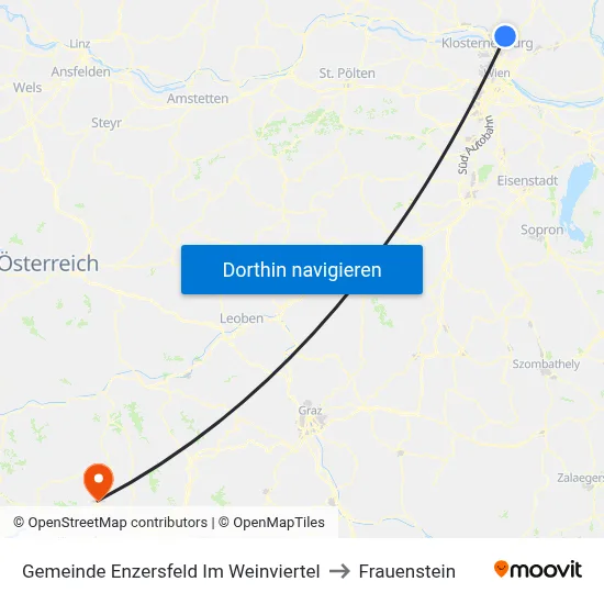 Gemeinde Enzersfeld Im Weinviertel to Frauenstein map