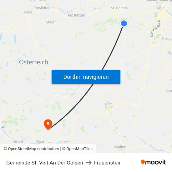 Gemeinde St. Veit An Der Gölsen to Frauenstein map