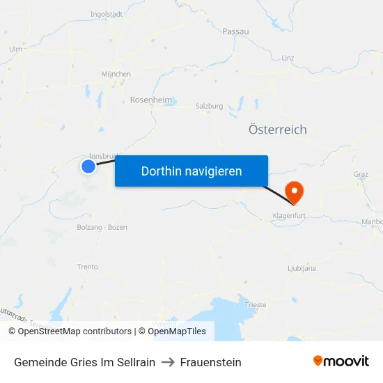 Gemeinde Gries Im Sellrain to Frauenstein map