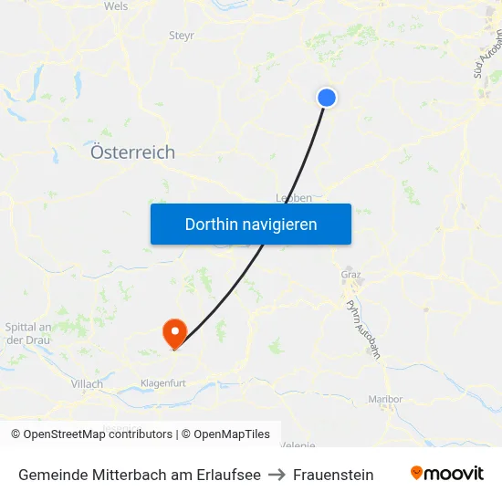 Gemeinde Mitterbach am Erlaufsee to Frauenstein map