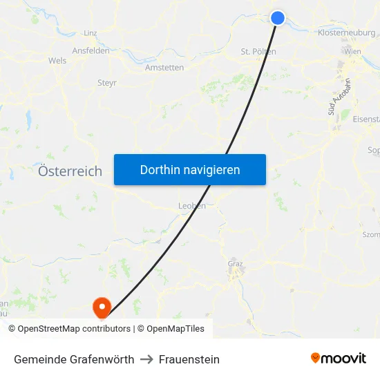 Gemeinde Grafenwörth to Frauenstein map