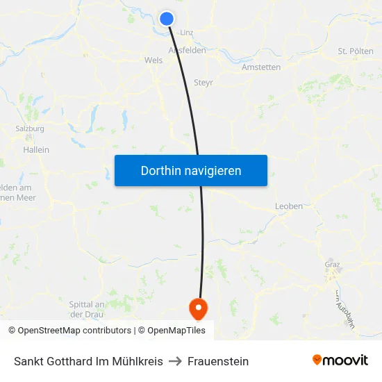 Sankt Gotthard Im Mühlkreis to Frauenstein map