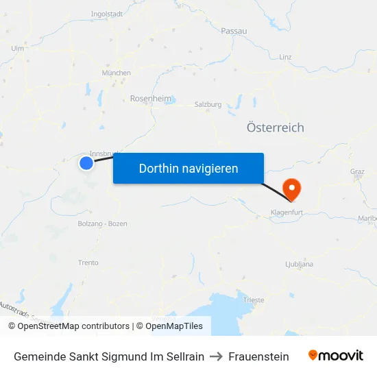 Gemeinde Sankt Sigmund Im Sellrain to Frauenstein map