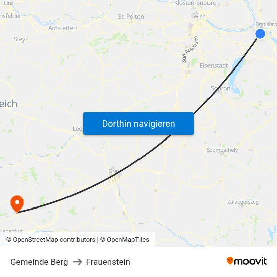 Gemeinde Berg to Frauenstein map