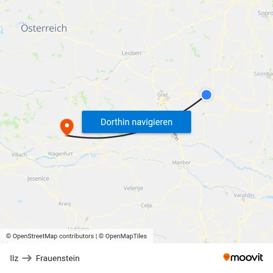 Ilz to Frauenstein map