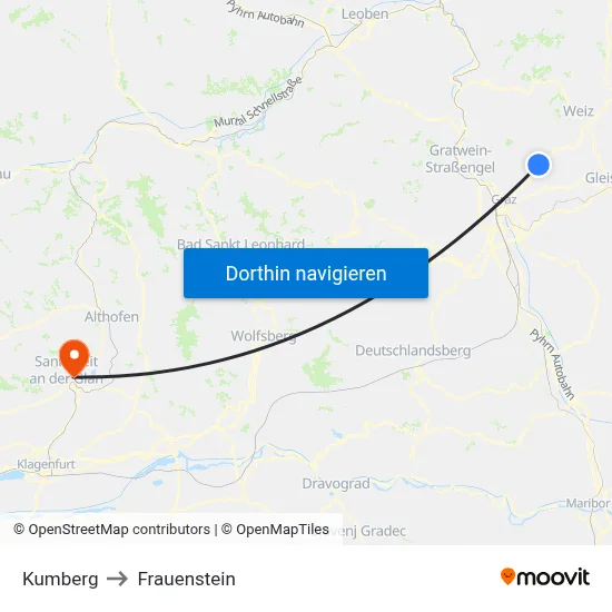 Kumberg to Frauenstein map
