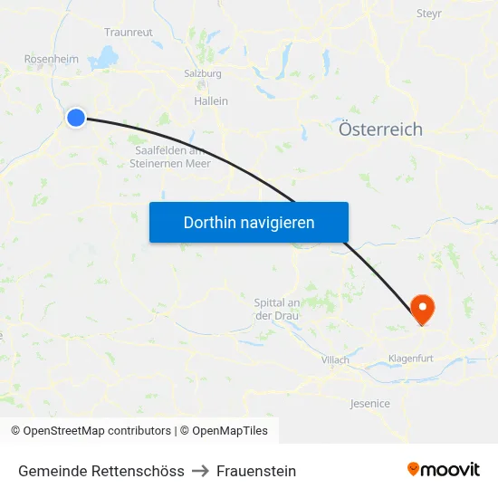Gemeinde Rettenschöss to Frauenstein map