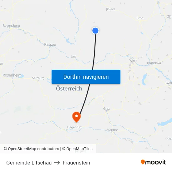Gemeinde Litschau to Frauenstein map