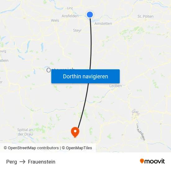 Perg to Frauenstein map