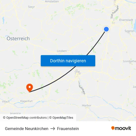 Gemeinde Neunkirchen to Frauenstein map