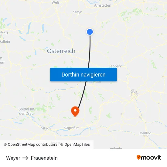 Weyer to Frauenstein map