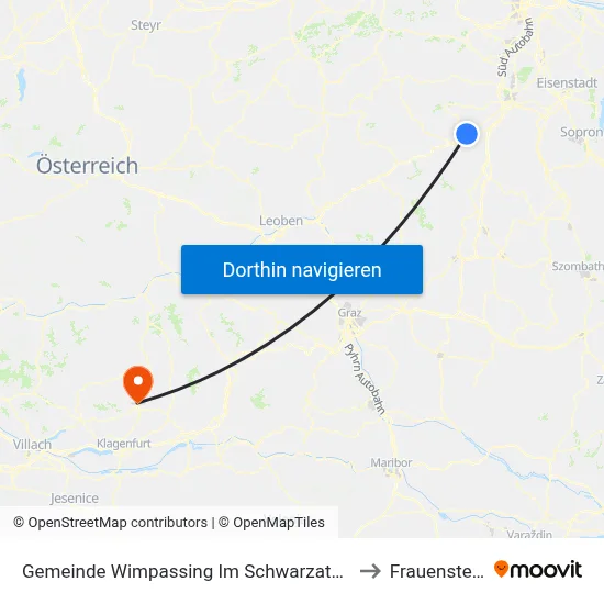 Gemeinde Wimpassing Im Schwarzatale to Frauenstein map