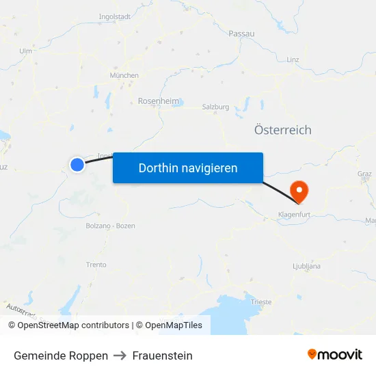 Gemeinde Roppen to Frauenstein map