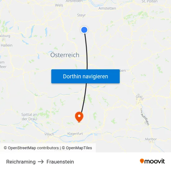 Reichraming to Frauenstein map