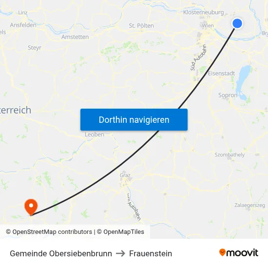 Gemeinde Obersiebenbrunn to Frauenstein map