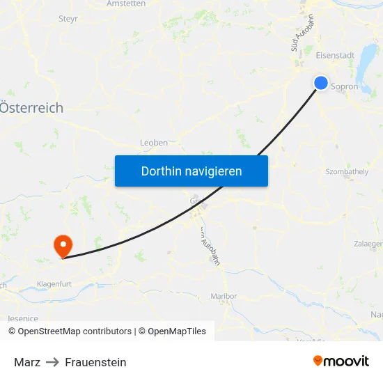 Marz to Frauenstein map