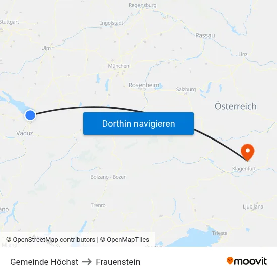 Gemeinde Höchst to Frauenstein map
