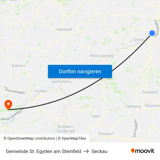 Gemeinde St. Egyden am Steinfeld to Seckau map