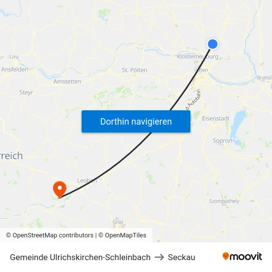 Gemeinde Ulrichskirchen-Schleinbach to Seckau map