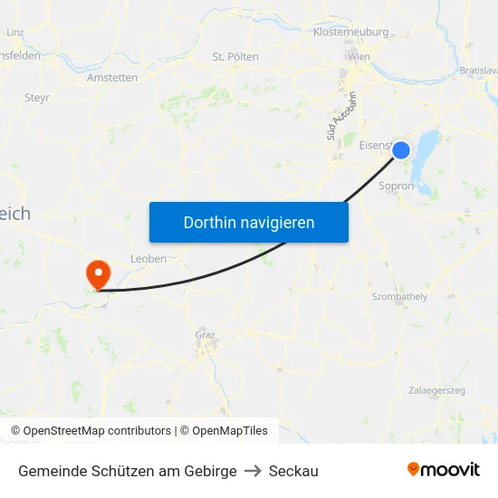 Gemeinde Schützen am Gebirge to Seckau map