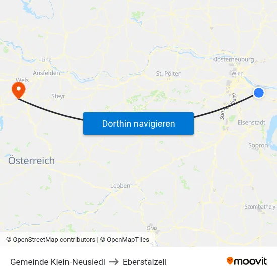 Gemeinde Klein-Neusiedl to Eberstalzell map
