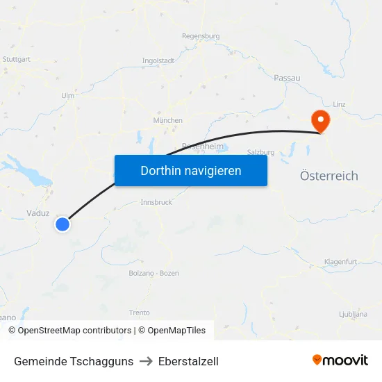 Gemeinde Tschagguns to Eberstalzell map