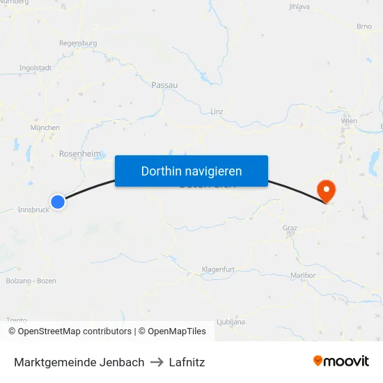 Marktgemeinde Jenbach to Lafnitz map