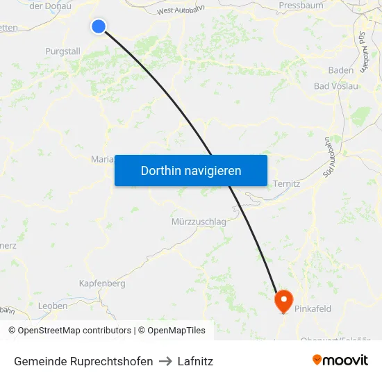 Gemeinde Ruprechtshofen to Lafnitz map