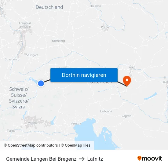 Gemeinde Langen Bei Bregenz to Lafnitz map