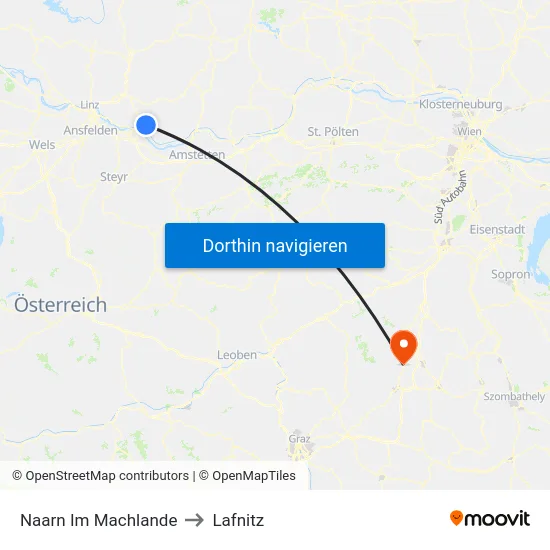 Naarn Im Machlande to Lafnitz map