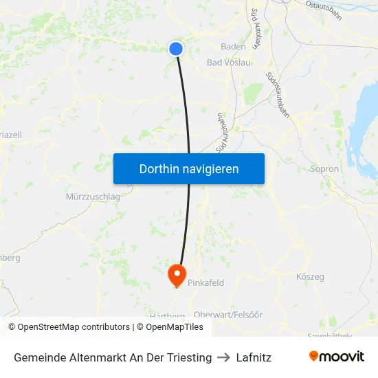 Gemeinde Altenmarkt An Der Triesting to Lafnitz map