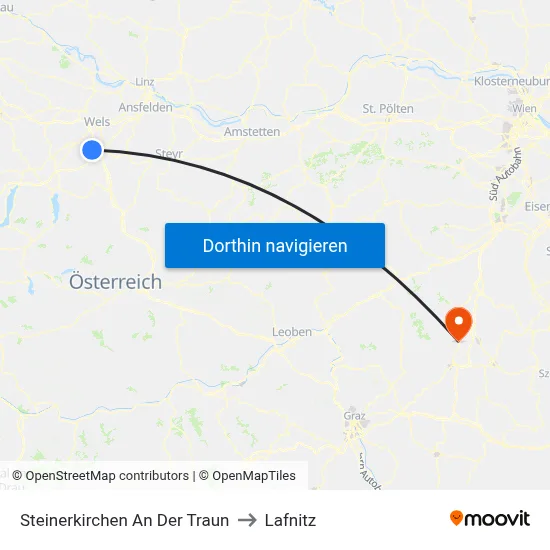 Steinerkirchen An Der Traun to Lafnitz map